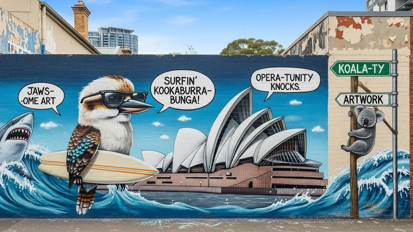 Sydney Street Art & Graffiti Puns