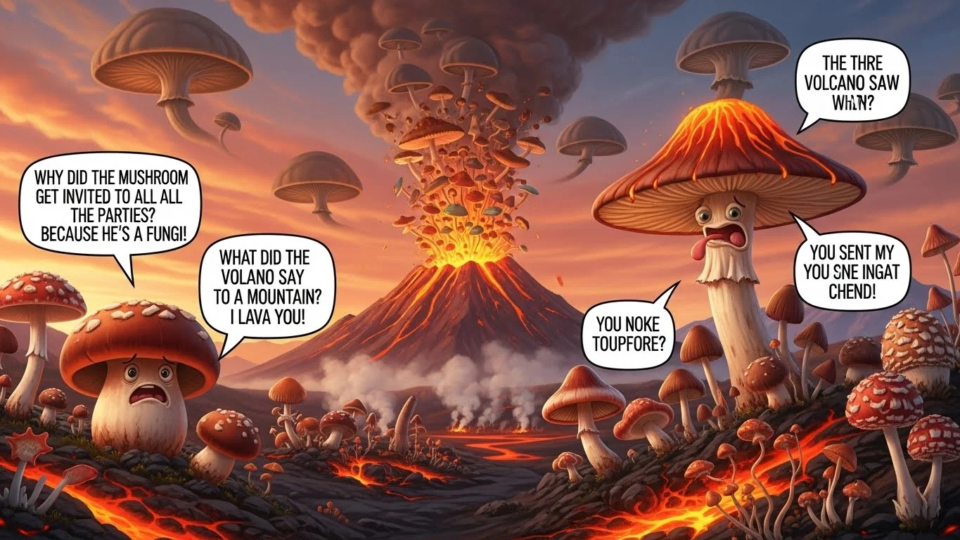 Volcanic & Wild Fungi Jokes