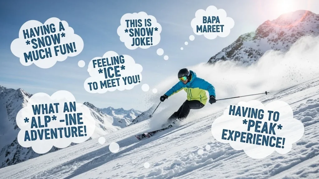 skiing puns