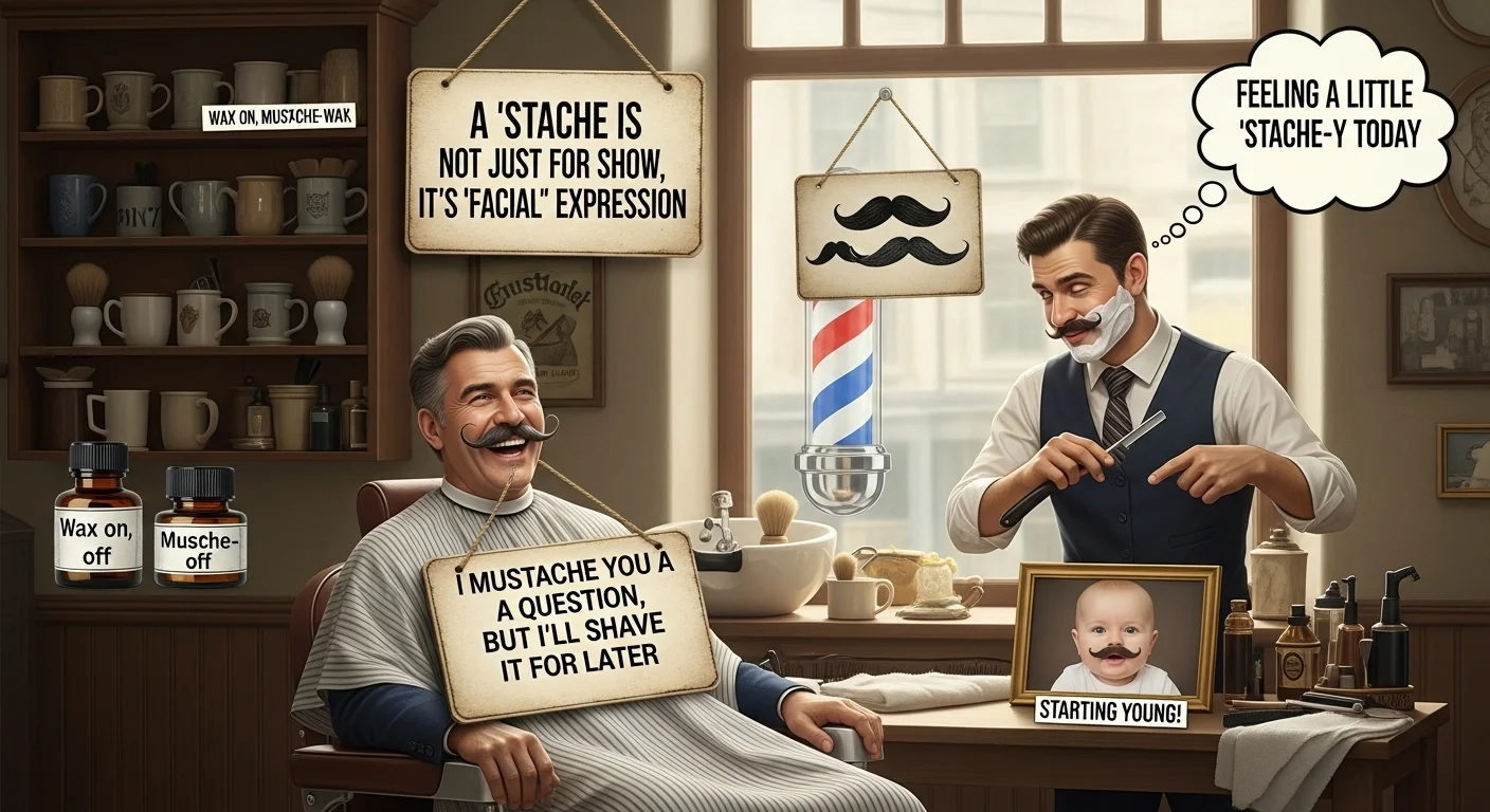 Classic Mustache Puns