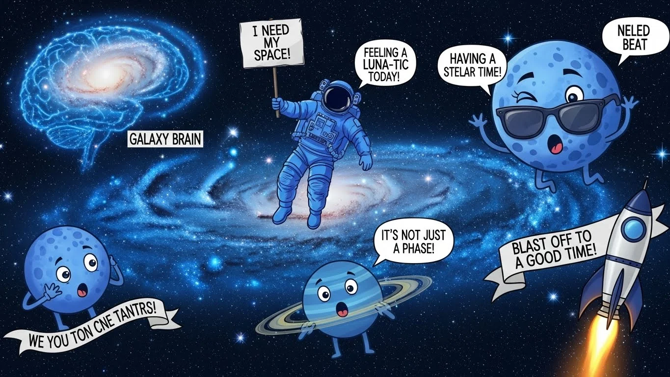 Space & Galaxy Blue Puns 