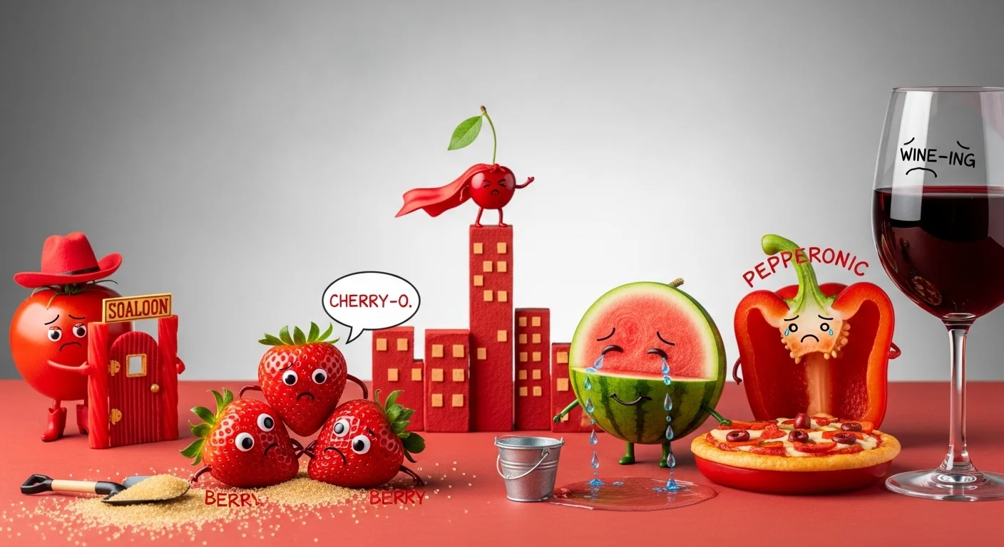 Red Food & Drink Puns