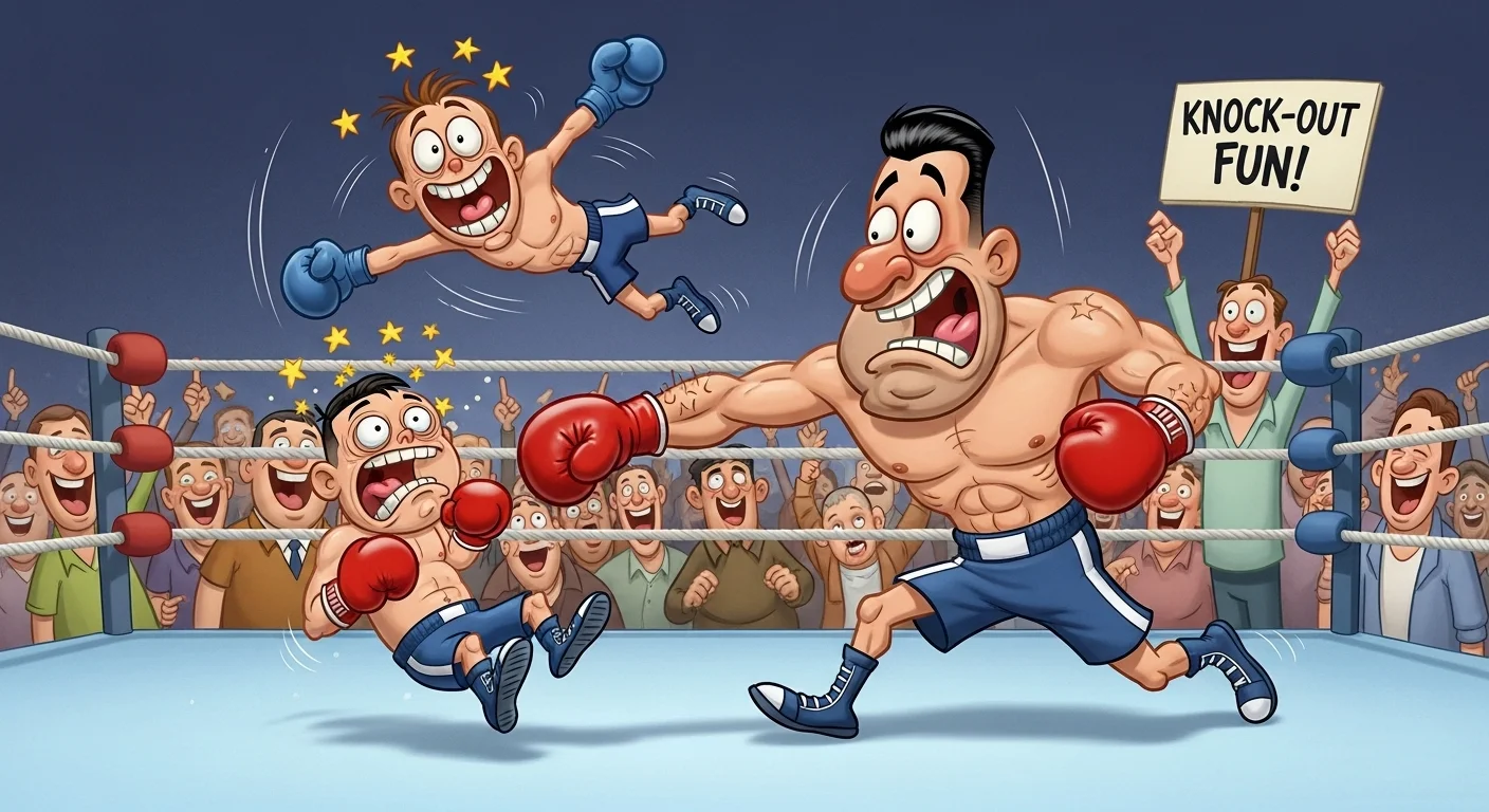 🥊 Boxing Jokes One Liners

I tried boxing once… but the jokes kept hitting back.

That boxer always delivers a punchline.

My boxing career ended after the first round of laughter.

The boxer told jokes that really landed.

My punchline was a real knockout.

Boxers love jokes—they always hit the mark.

The comedian boxer had great timing.

That joke came out swinging.

Boxing humor always packs a punch.

The ring was full of laughter.

😂 Boxing Jokes for Adults (Clean)

The boxer became a comedian—his punchlines were strong.

I joined a boxing gym for the jokes and stayed for the laughs.

The referee said the joke was below the belt.

My boxing coach said humor improves footwork.

Boxers love comedy because timing matters.

My boxing match ended in laughter.

The heavyweight told jokes that packed power.

My boxing gloves are great for applause.

That joke lasted twelve rounds.

Boxing humor always goes the distance.

⭐ Best Boxing Jokes

Why did the boxer become a comedian? He had great punchlines.

Why did the boxing ring laugh? The jokes landed perfectly.

Why did the boxer smile? He delivered a knockout joke.

Why did the coach laugh? The punchline was strong.

Why do boxers tell jokes? Timing is everything.

Why did the boxer relax? The fight was funny.

Why do boxing jokes work? They hit hard.

Why did the crowd laugh? Perfect delivery.

Why did the referee smile? The joke followed the rules.

Why did the boxer celebrate? A knockout laugh.

🧒 Boxing Jokes for Kids

Why did the boxer bring a ladder? To reach the high punches.

Why did the gloves laugh? They heard a funny joke.

Why did the boxer smile? He won the laugh round.

Why did the ring shake? Too much laughter.

Why did the boxer practice? To perfect his punchline.

Why did the coach laugh? The joke landed well.

Why did the crowd cheer? A funny knockout.

Why did the boxer relax? The fight was fun.

Why did the bell ring? Joke round finished.

Why did the gloves clap? Great performance.

🥊 Short Boxing Jokes One Liners for Adults

That joke really packed a punch.

My humor always lands a knockout.

Boxing jokes never miss the target.

The punchline went twelve rounds.

That joke hit harder than expected.

My comedy style is heavyweight.

The laugh landed clean.

Humor with strong footwork.

A punchline worth cheering.

Comedy that goes the distance.

😆 Short Boxing Jokes for Adults

I tried boxing comedy—my punchlines hit hard.

The boxer told a joke and the crowd was knocked out laughing.

My humor fights in the heavyweight division.

The referee said my joke was a clean hit.

My punchline needed gloves.

That comedy match lasted twelve rounds.

The boxer practiced timing for better jokes.

My humor dodges boring moments.

Every laugh counts as a round.

The joke landed perfectly.