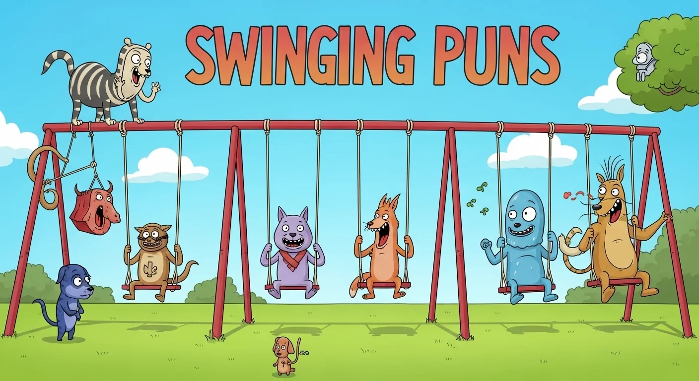Swinging puns captions