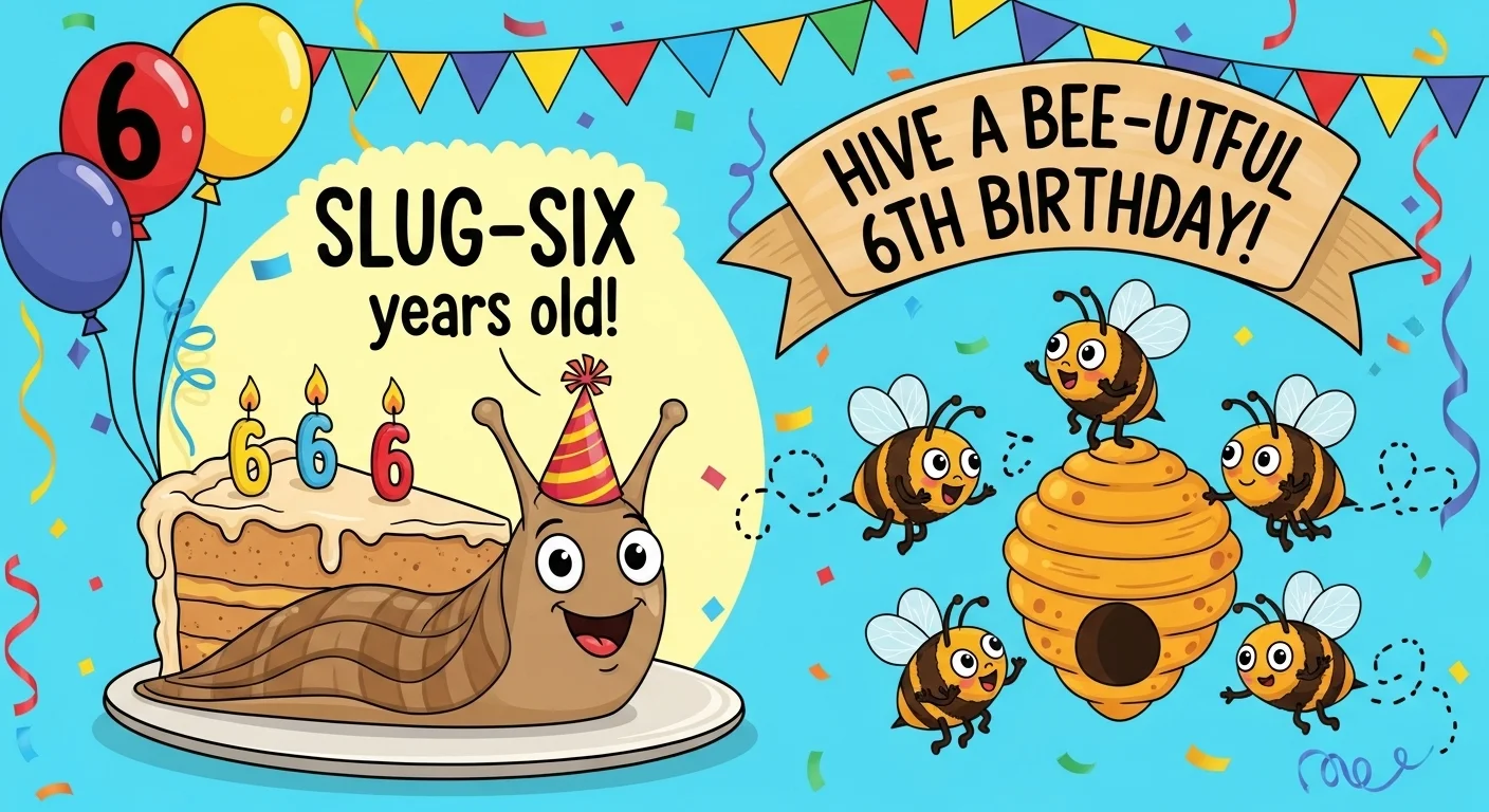 6th birthday puns captions