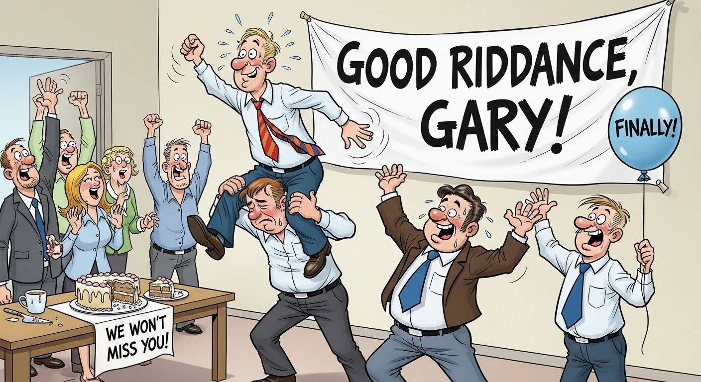 Goodbye jokes to coworkers