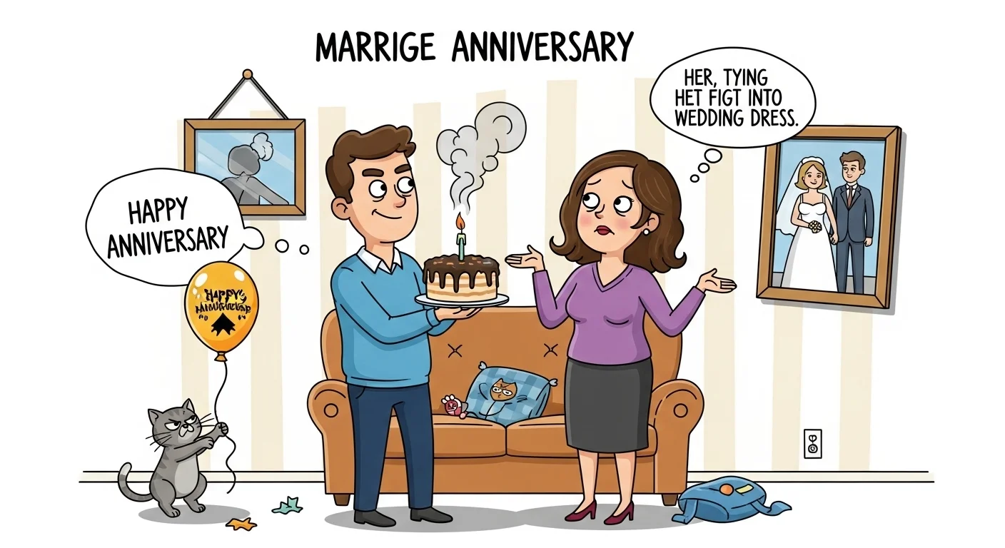 Marriage anniversary jokes one-liners