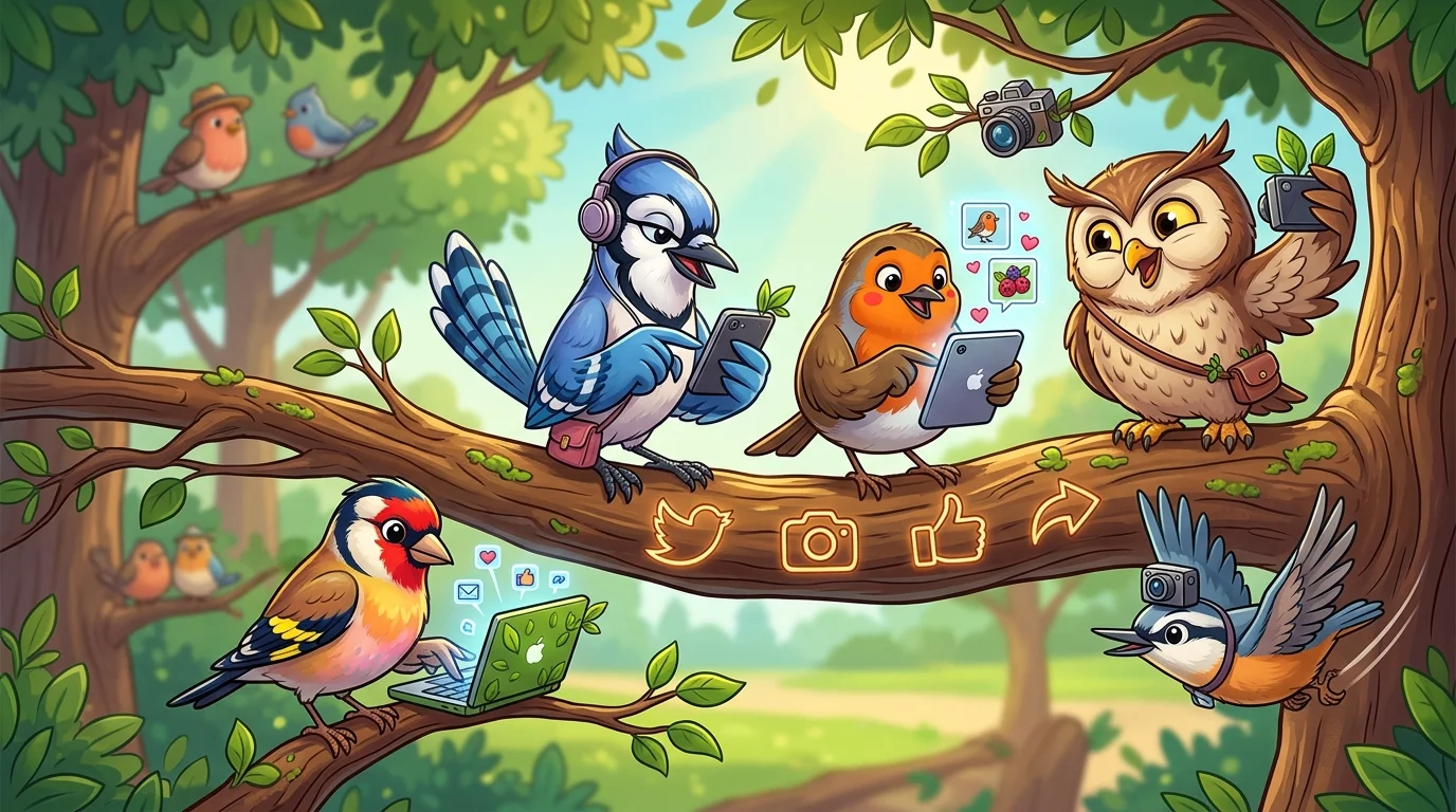 Social Media Bird Puns
