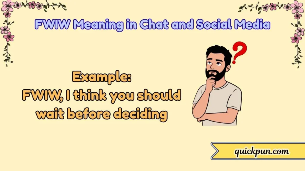 FWIW Meaning in Chat and Social Media